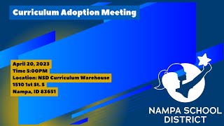ELA Curriculum Adoption Meeting April 20, 2023