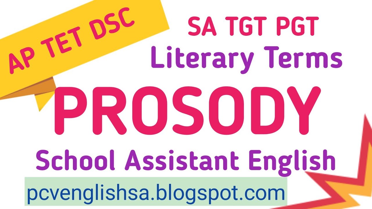 Prosody In Telugu I Literary Terms School Assistant English TET DSC prosody-in-telugu-i-literary-terms-school-assistant-english-tet-dsc