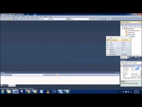 How to Create c++ Project File ( Ms Visual Studio 2010).