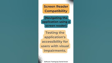 Screen Reader Compatibility | Test Data #softwaretesting #testing