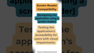 Screen Reader Compatibility | Test Data #softwaretesting #testing screenshot 5