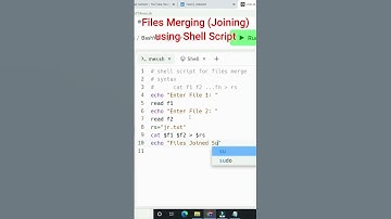 Shell Script for Merging Files in Linux Terminal #Shorts Elangovan Tech Notes