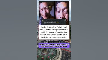 Sedih,bapak penjual es teh yg di maki gus miftah nangis saat di VC #gusmiftah #shorts