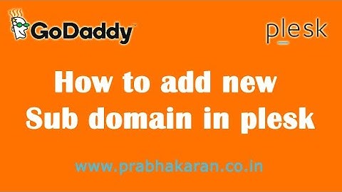 How to create subdomain in Plesk