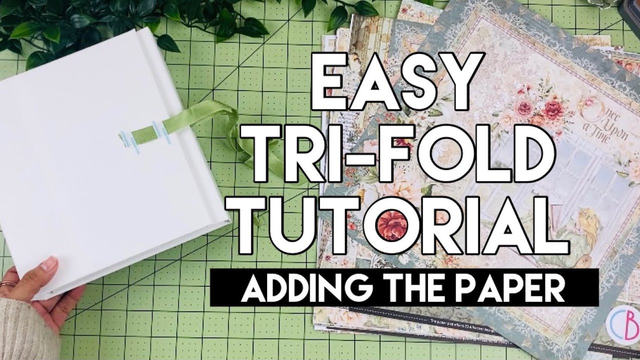 EASY TRI-FOLD ALBUM TUTORIAL | Adding the paper & Pop-up Page Tutorial