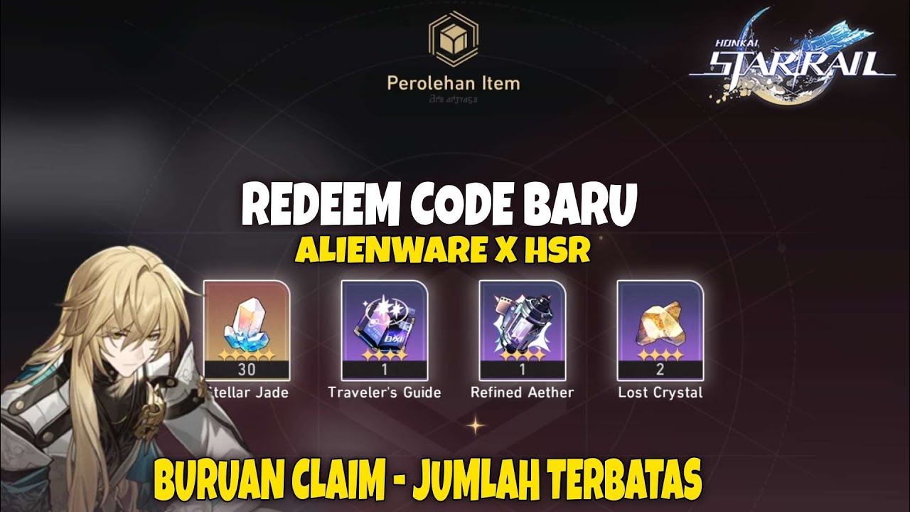 Buruan claim redeem code baru honkai star rail x alienware youtube