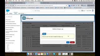 Salesforce Debug Helper (Apex Log Deletion Function)