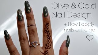 olive nails nail gold