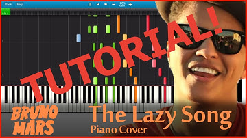 The Lazy Song 4 Hands [Piano Tutorial] (Synthesia)