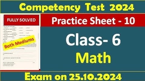Class 6|Maths| Weekly Competency Practice Sheets|Sheet No 10 | fully solved l #pseb #class6 #maths