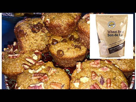 مافن النخالة صحي ولذيذ بالمكسرات والفواكه الجافة/wheat bran muffin