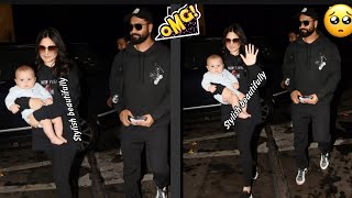 Katrina Kaif vicky kaushal Baby Vihaan Kaushal late night at airport!Vihaan looks like mini katrina