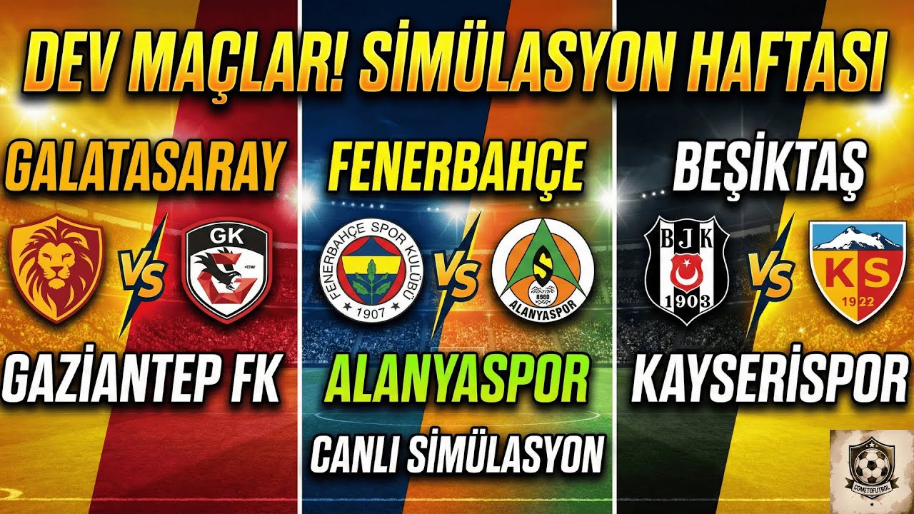 Haftanın Maçları | GS🟡🔴 – FB 🟡🔵– BJK⚫⚪  