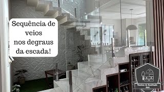 Paginação preservando sequência de veios nos degraus da sua escada!/Técnicas da Construção Civil