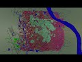 how a city expands over time using 3D modeling in Blender.