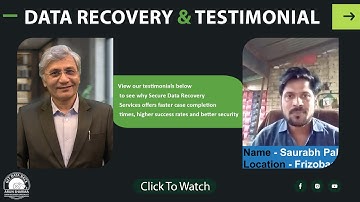 Data Recovery Testimonial || Data Recovery Services