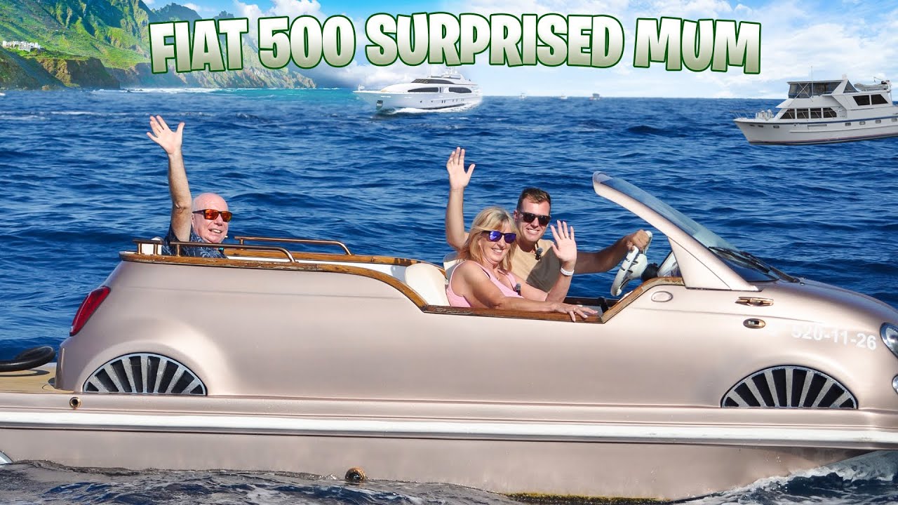 MUM’S NEW FAVOURITE Tenerife Excursion! 🇮🇨 We Drove a FIAT 500 BOAT! 🚤😱