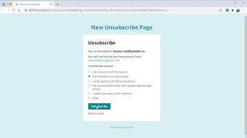 How to Add Unsubscribe Reasons to an Unsubscribe Page