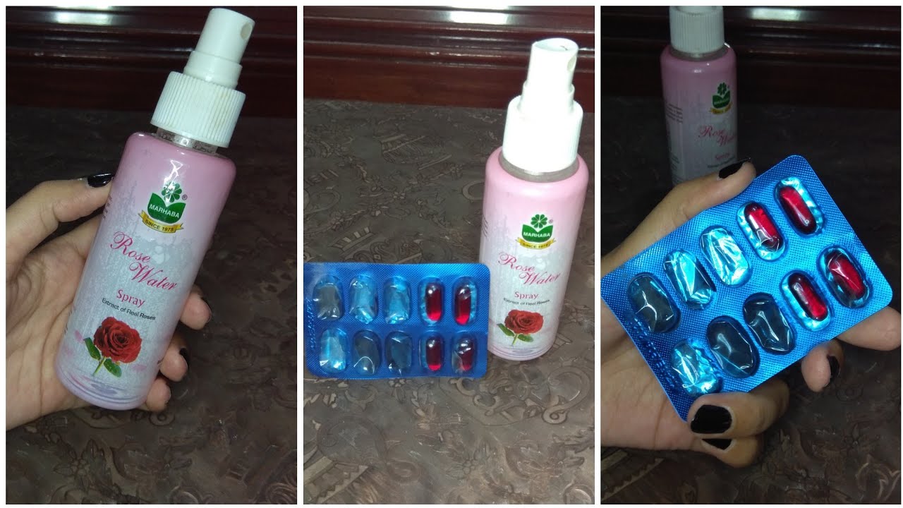 Rose water & vitamin E capsule that will b changed life forever oily