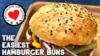 Quick Hamburger Buns From Scratch | 30 Minute Burger Buns Recipe | Cooking Up Love