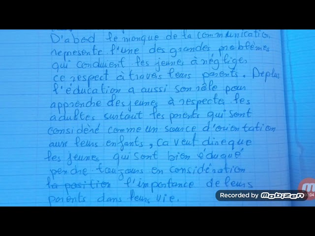 texte argumentatif sur le respect des parents