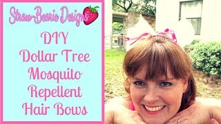 DIY Dollar Tree Dryer Sheet Mosquito Repellent Hair Bows