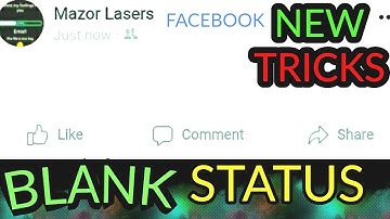 How to post blank status in facebook
