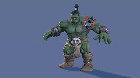 Orc character rig/animation test - Camera 02
