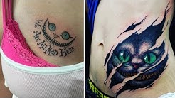 Staggering Cheshire Cat Tattoo Ideas 