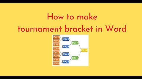 How to make tournament bracket in Word
