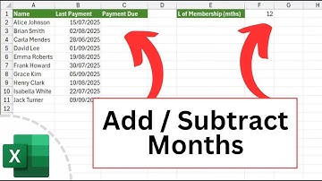 Maanden optellen bij of aftrekken van een datum in Excel