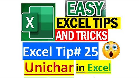 🔥Unichar 1️⃣ function in Ms Excel☑️#excel #exceltips #exceltipsandtricks