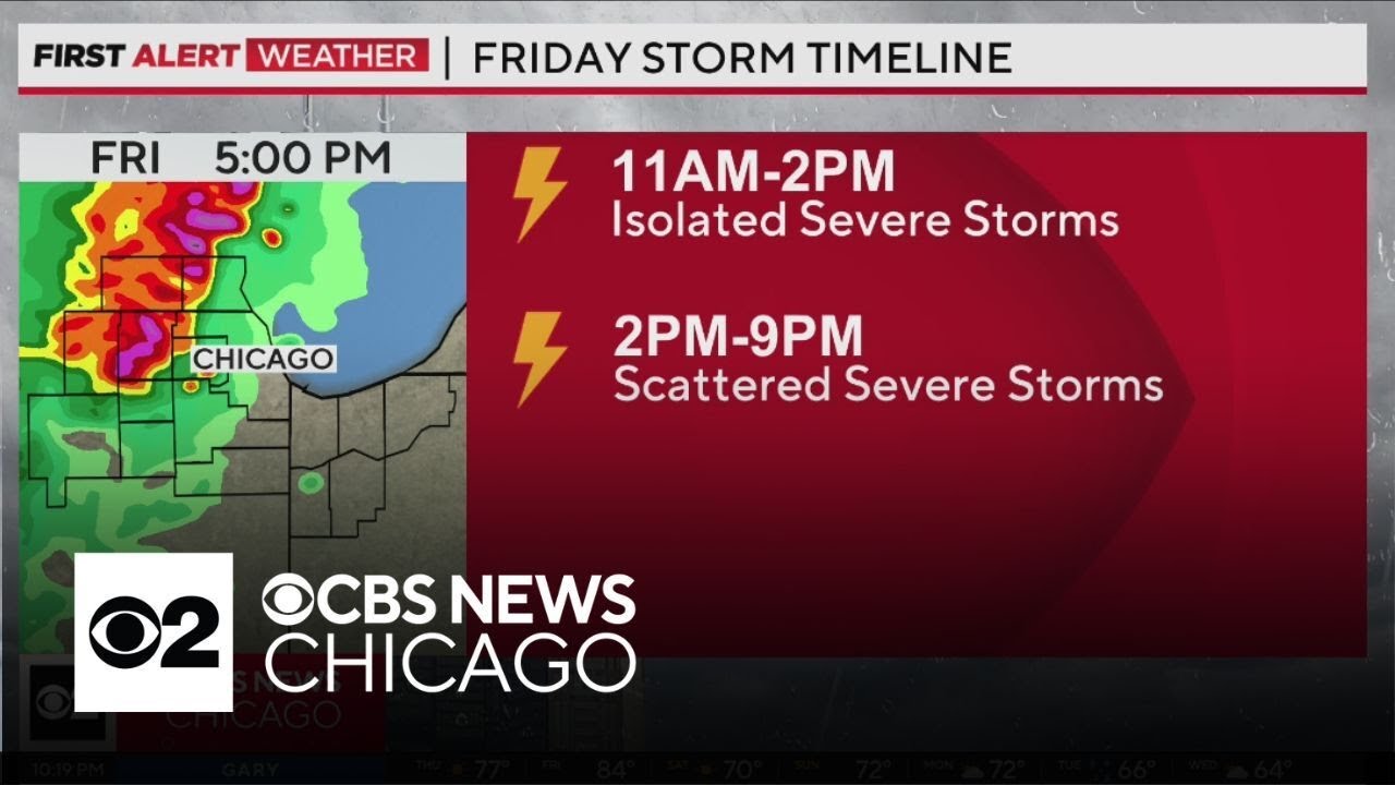 More storms coming to Chicago area Friday - YouTube