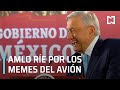 AMLO ríe por los memes de la rifa del avión presidencial - En Punto