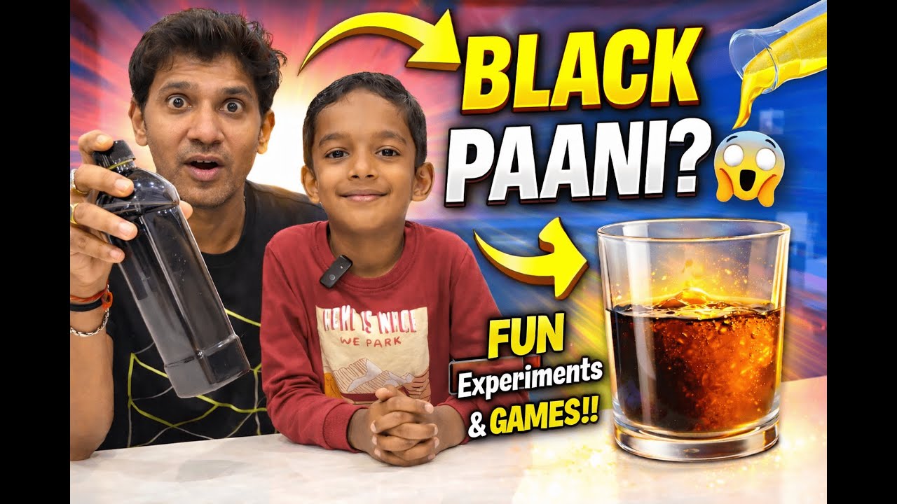BLACK PAANI 😱 Aarav ke saath Fun Experiments & Games | Lemon Dala Toh Colour Change!