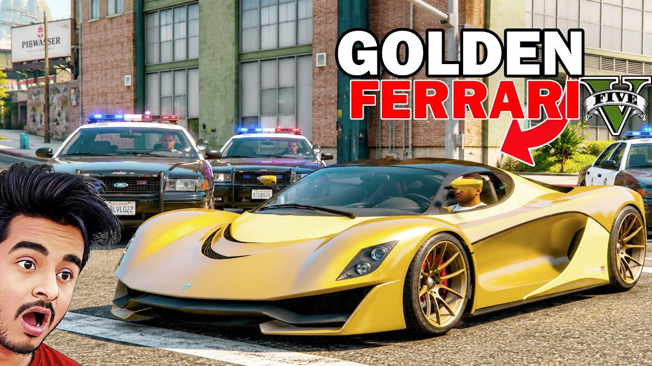 GTA 5 Gold Ferrari Heist Police Chase