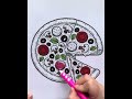 pizza drawing, coloring and painting for kids and toddlers. 🍕