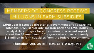 Member’s of Congress Receive Millions in Farm Subsidies