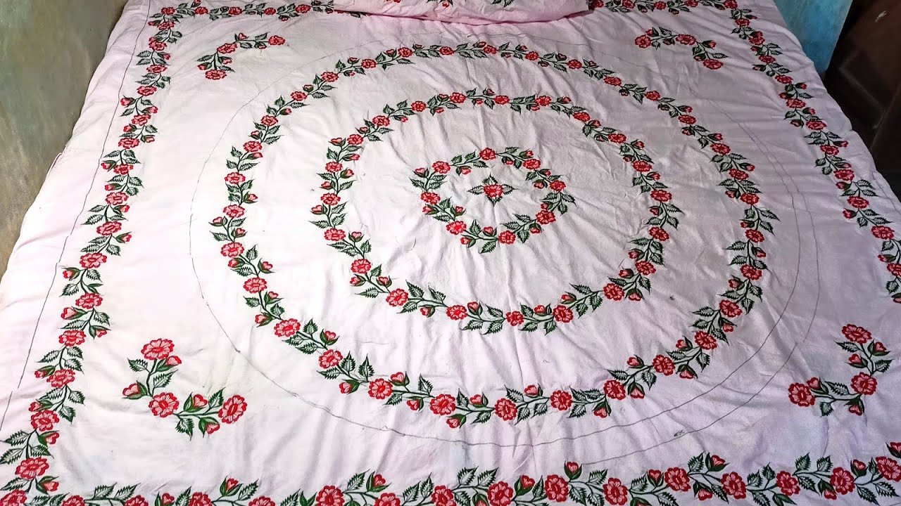 chadar design | bedsheet design at home