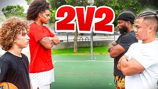 Kenny Chao \& CashNasty vs Cam Wilder \& Nelson From RWE In 2v2 Basketball!