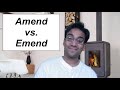 Amend vs emend