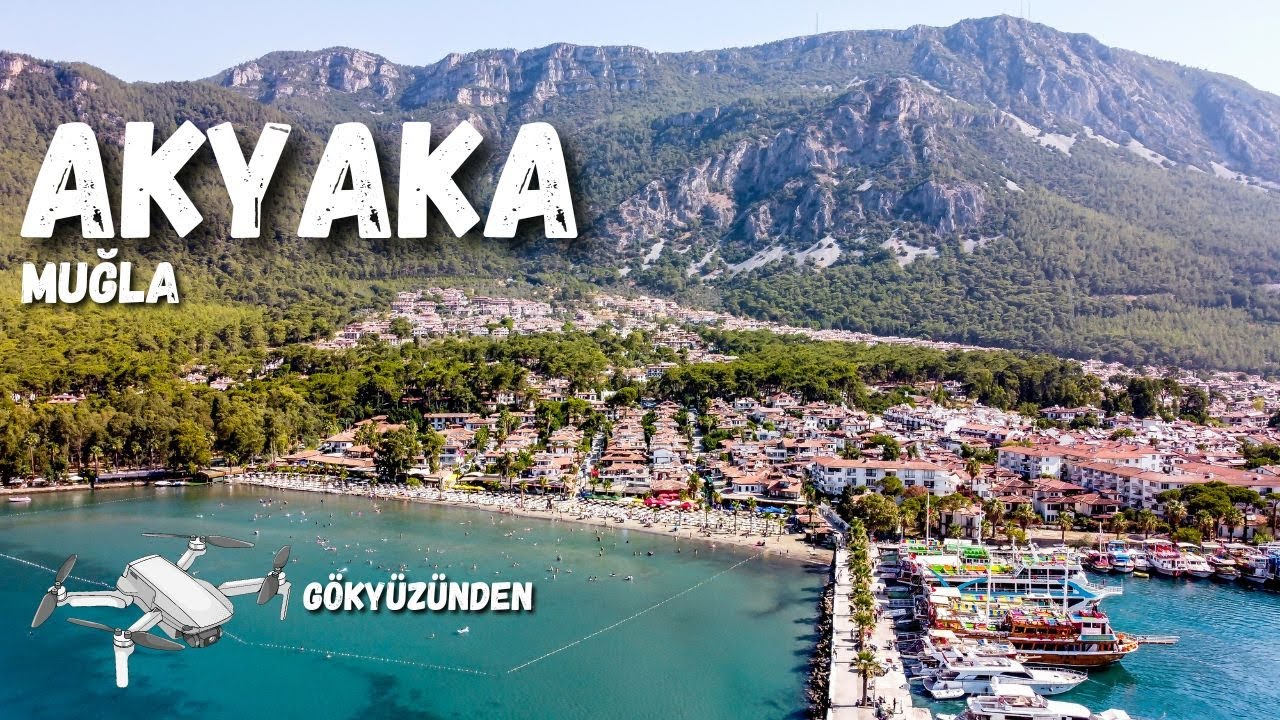 Gökyüzünden Akyaka Muğla - Akyaka Dron Çekimleri - Azmak Nehri - Akyaka Gezilecek Yerler