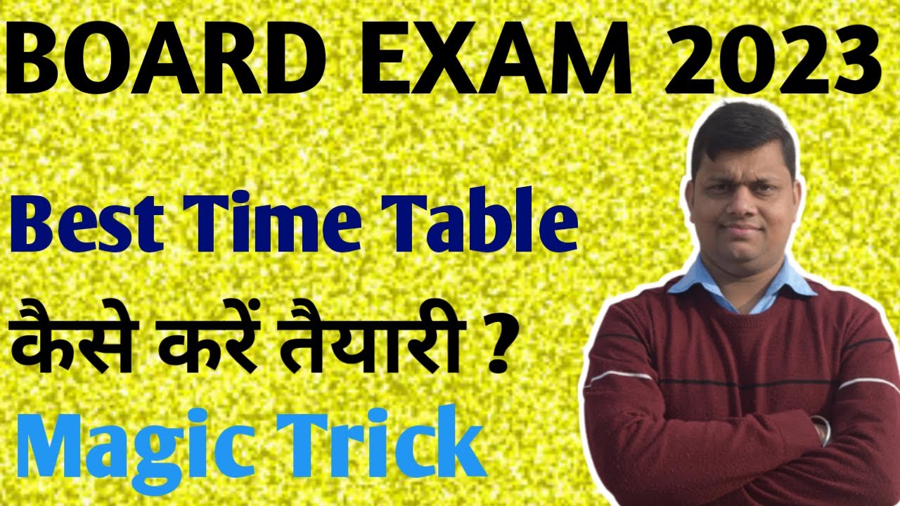 best-time-table-for-board-exam-2023-board-exam-2023-youtube