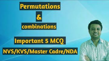 Permutations and combinations important mcq | JEE | NDA | NVS | KVS | TGT and PGT | Master cadre