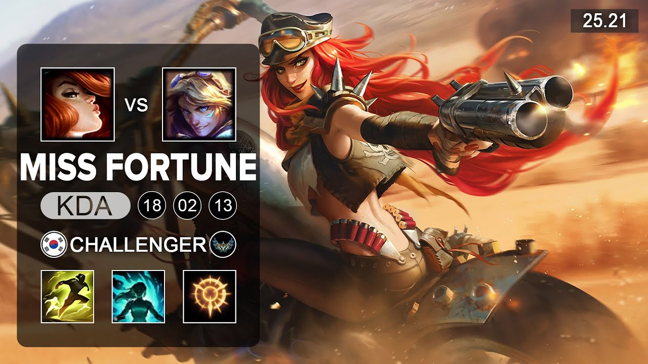 Miss Fortune vs Ezreal ADC - KR Challenger - Patch 25.21 Season 15
