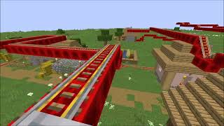 A long roller coaster in Minecraft !