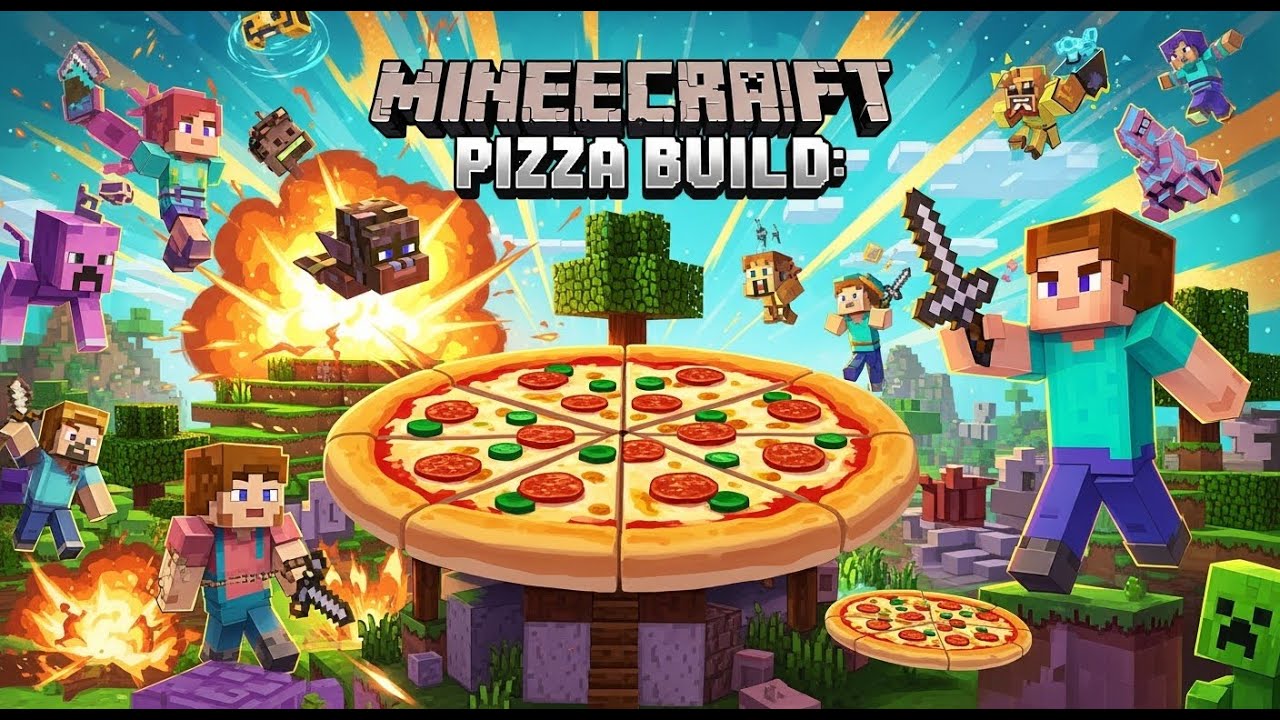 The Most INSANE Giant Pizza Build Ever in Minecraft - YouTube