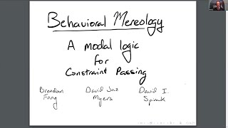 David Myers: Behavioral Mereology: A Modal Logic for Passing Constraints