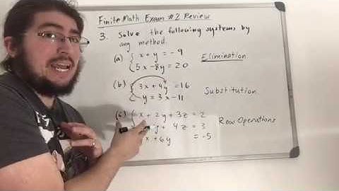 Finite Math Exam 2 Review