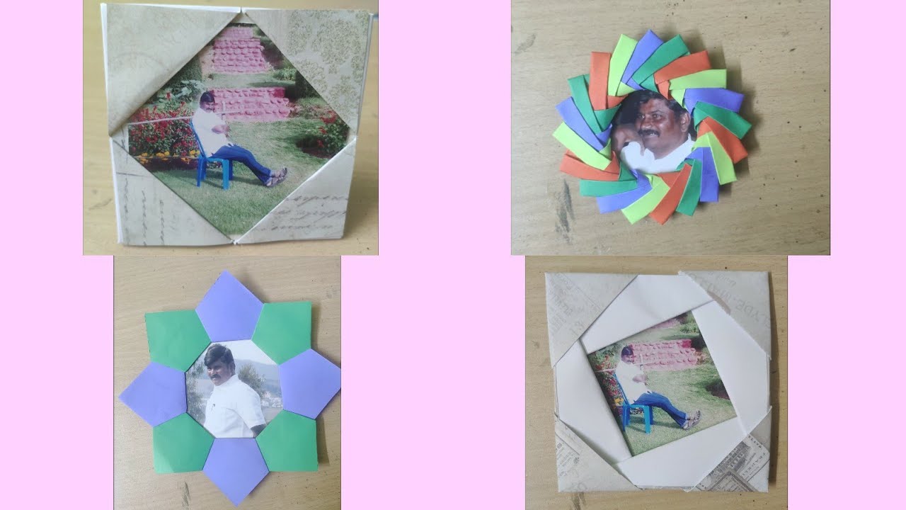 4 easy photo stand making ideas// photo holder making with paper